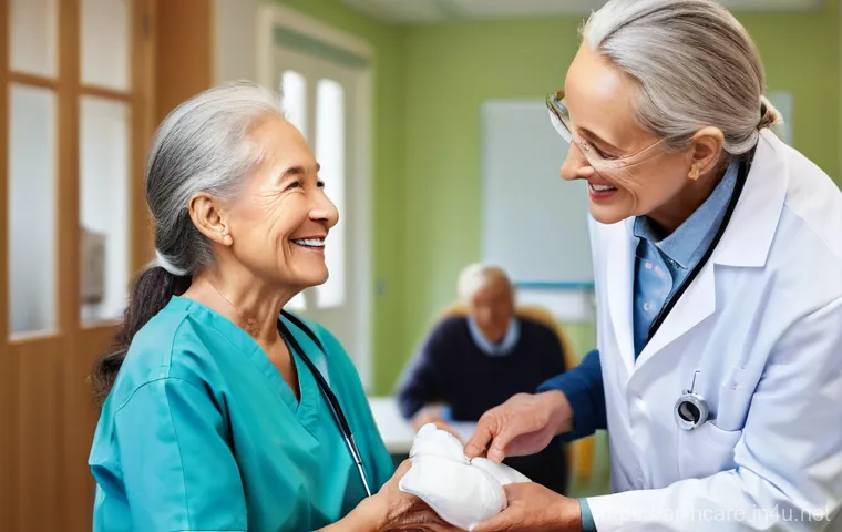 건강관리사와 관련된 취업 박람회 - **"A focused healthcare professional (gender-neutral, wearing a clean, modern lab coat over professi...